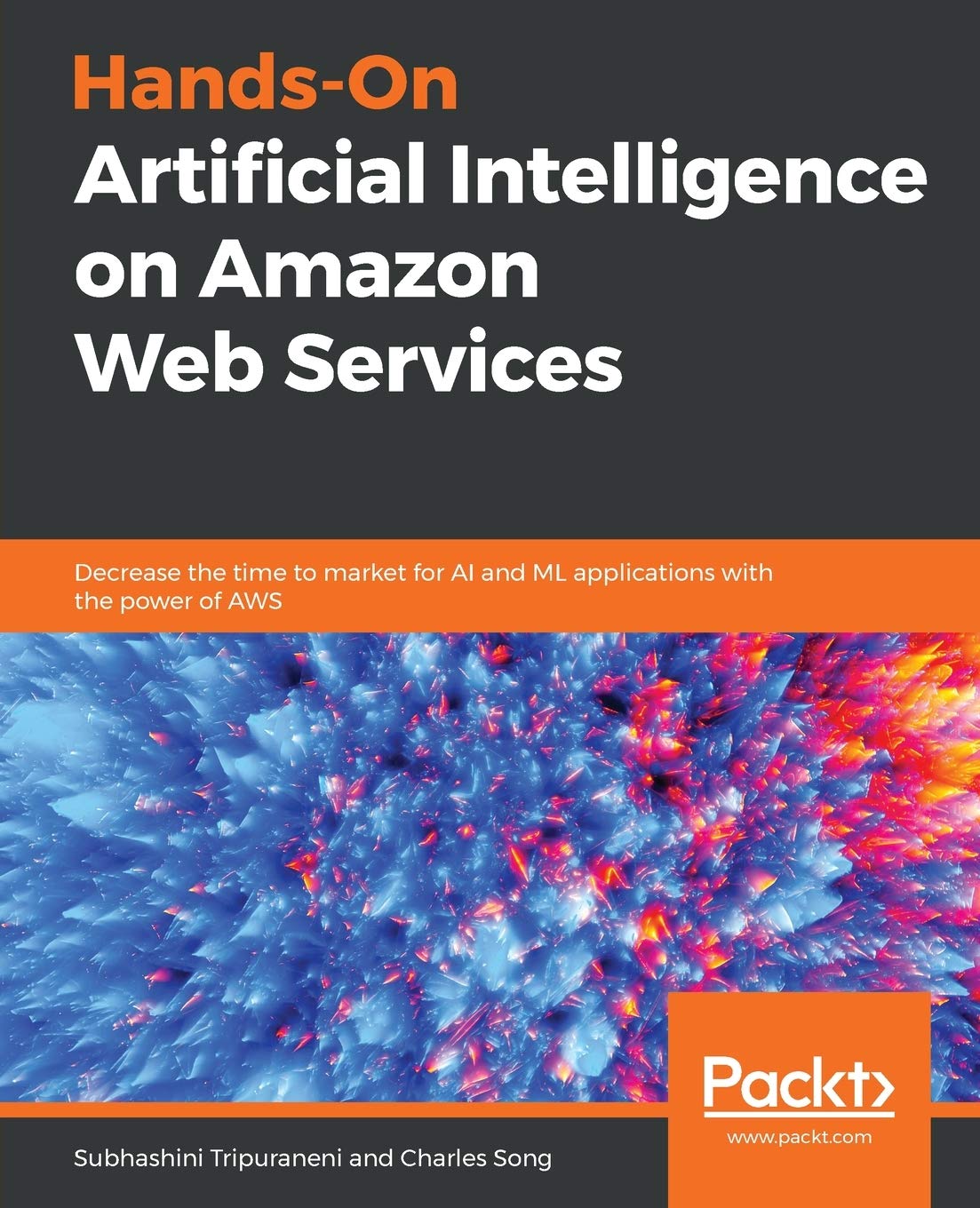 Cover of the book 'Hands-On Artificial Intelligence on Amazon Web Services,' providing practical guidance on implementing AI solutions using AWS.