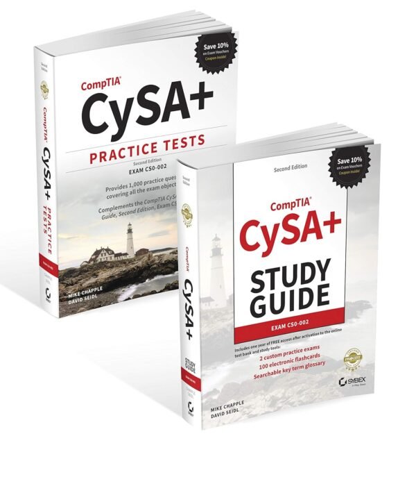 Cover of the CompTIA CySA+ Certification Kit: Exam CS0-002 Product Bundle, a comprehensive study guide for cybersecurity analyst certification.