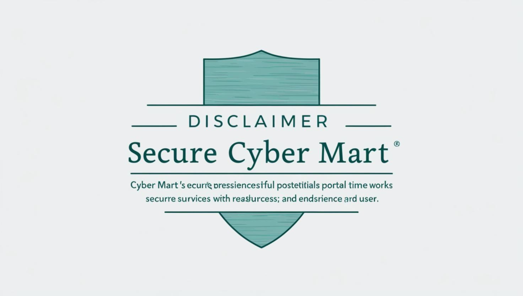 Secure Cyber Mart Disclaimer image.