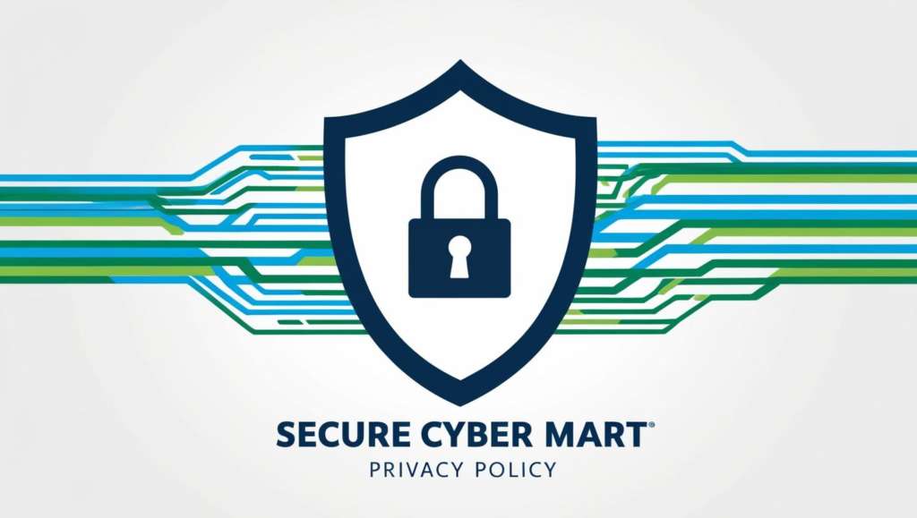 A lock with the "Secure Cyber Mart" writing under it.